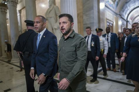 Zelenskyy is making his case at the US Capitol for more war aid as Republican support softens